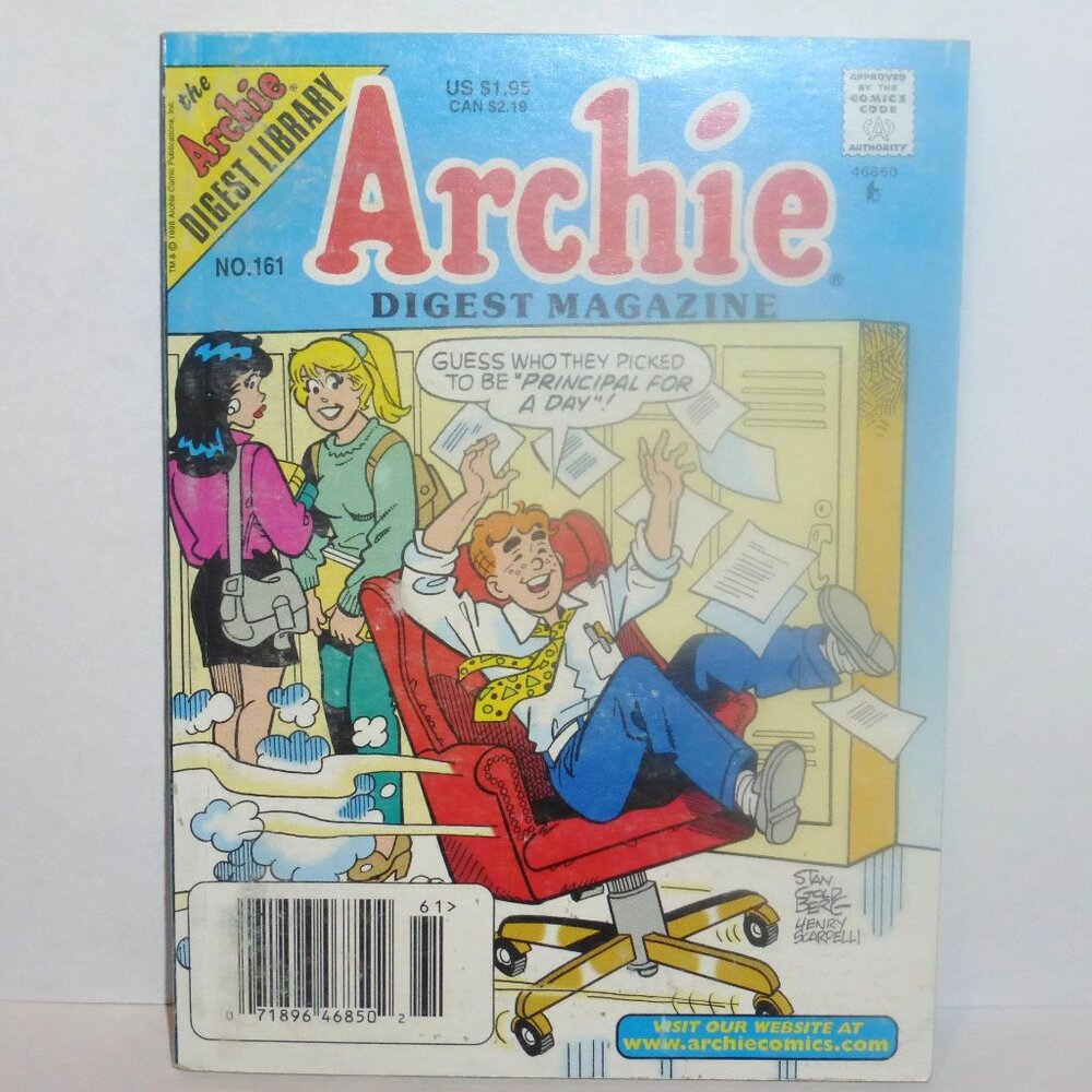 1st PRINT 1998 Archie Digest Library ARCHIE Digest Magazine #153 Archie Comic Bo